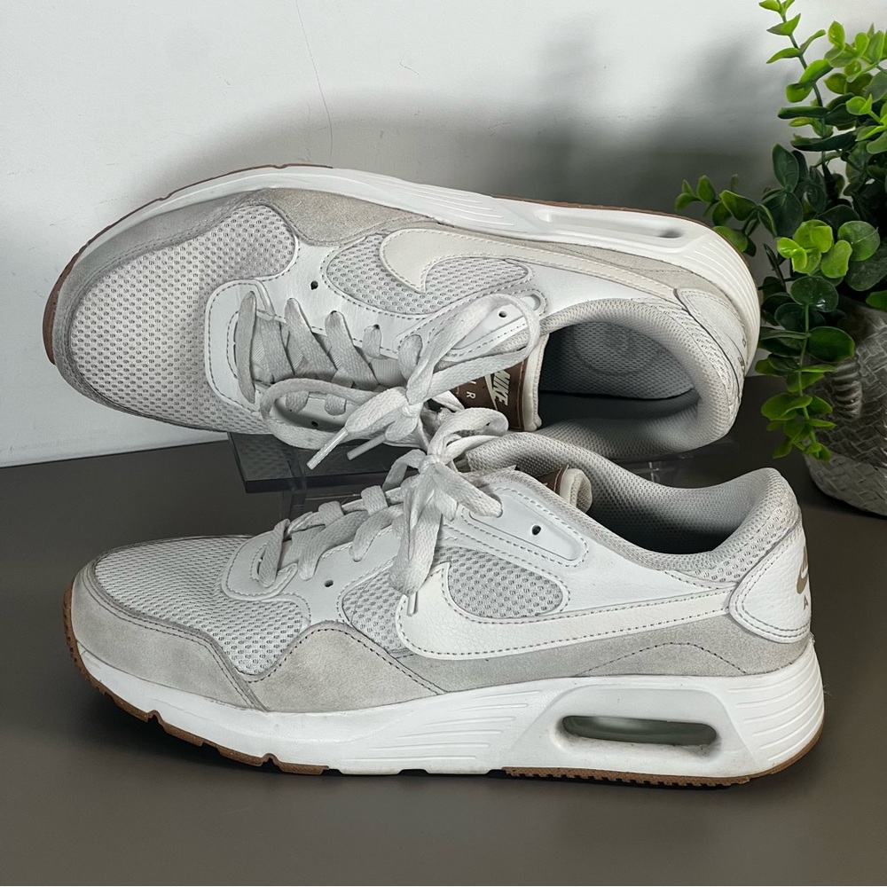 Nike White and Gray Women's Sneakers